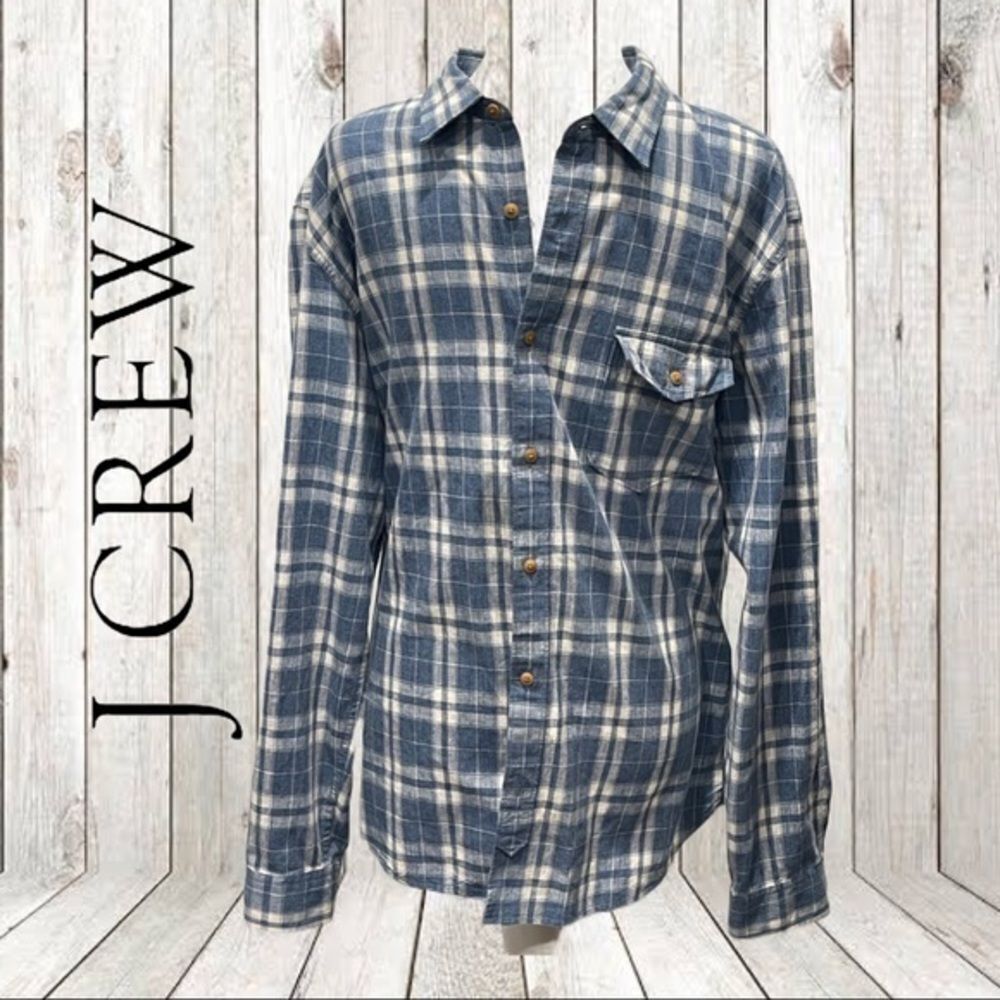 J. Crew Button Down Plaid Casual‎ Shirt - Size XL Slim